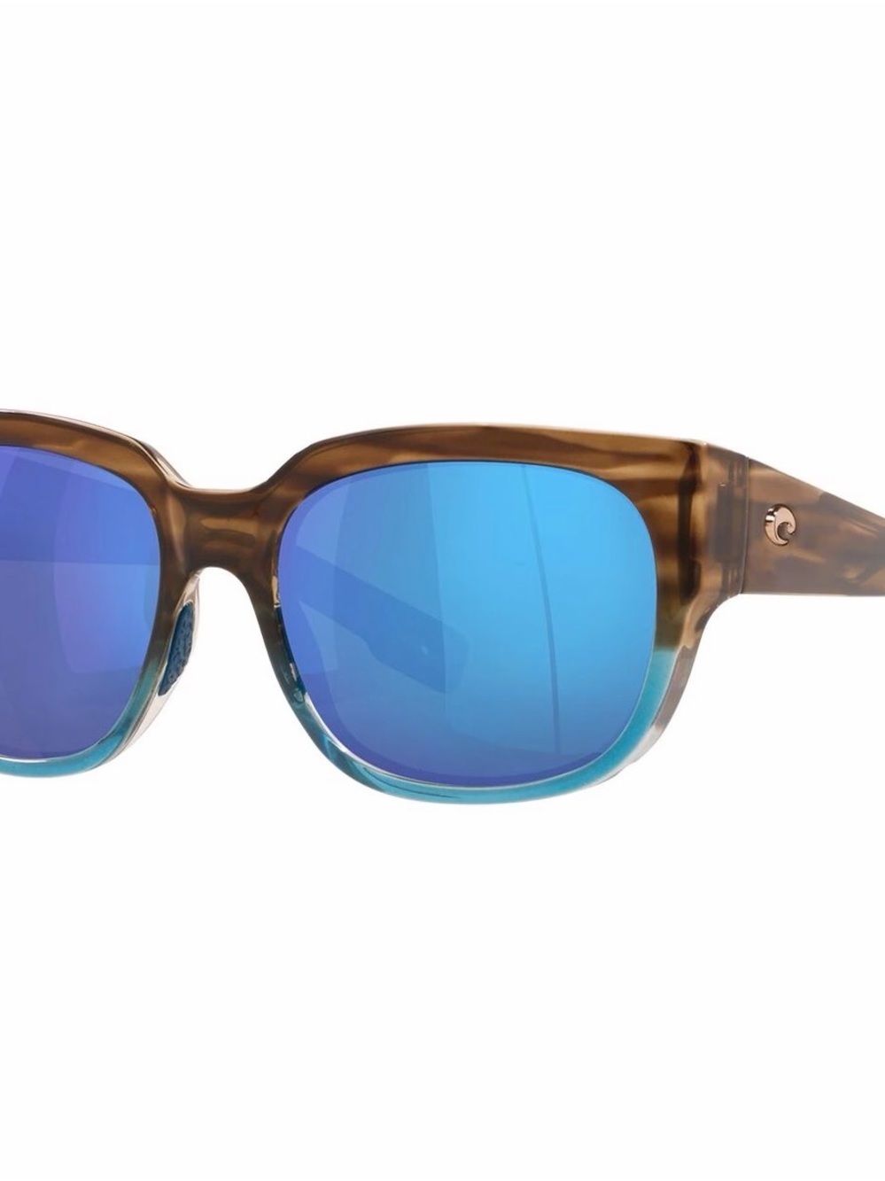 Costa Water Women sunglasses. Blue lens, brown frame, polarized